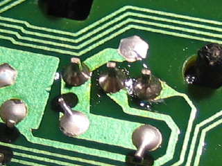 Repaired solder joints